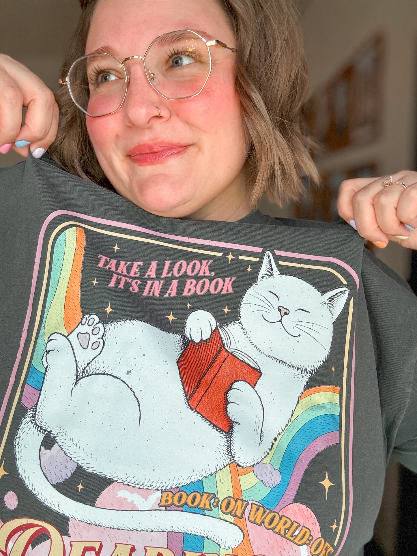 Reading Rainbow Cat T-Shirt