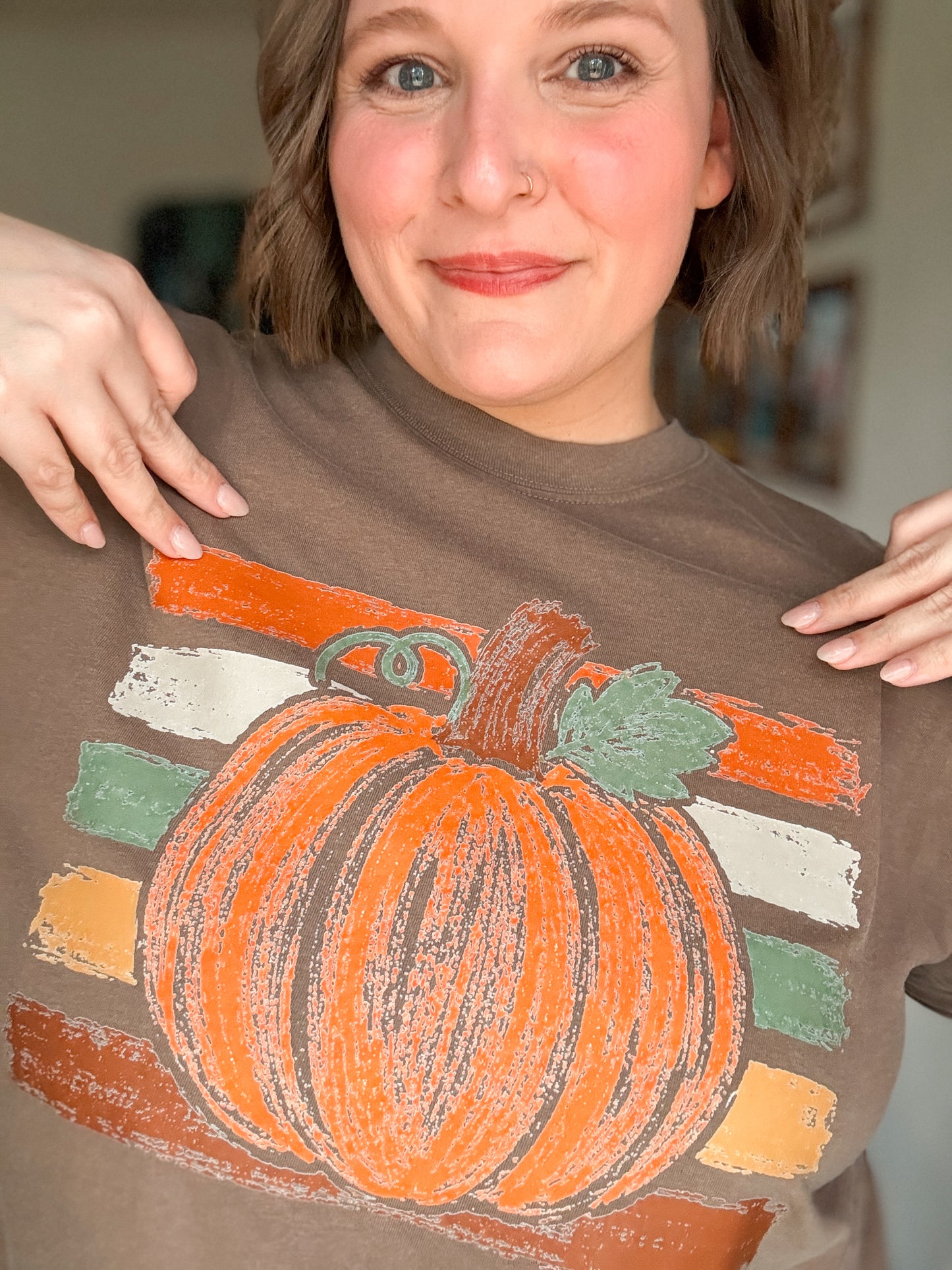 Distressed Pumpkin Brushstrokes