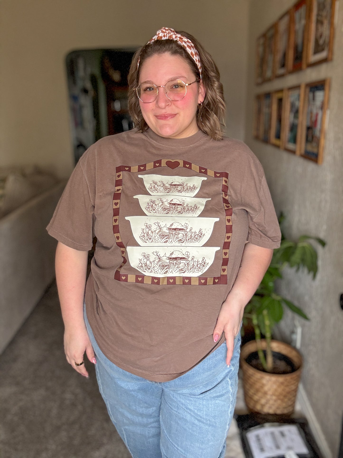 Forest Fancies Mushroom Vintage Bowls Tshirt