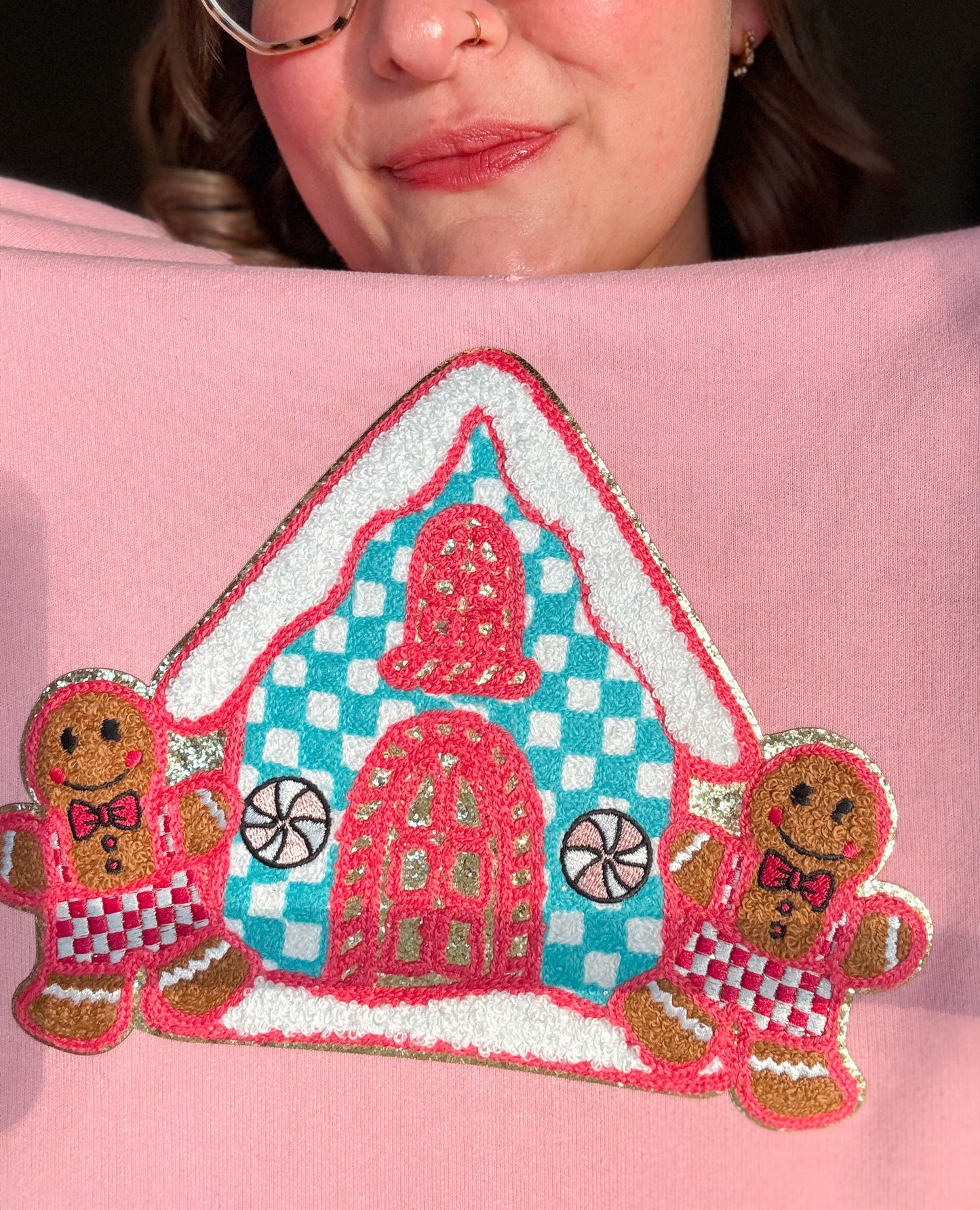 RTS Gingerbread House Patch Sweatshirt