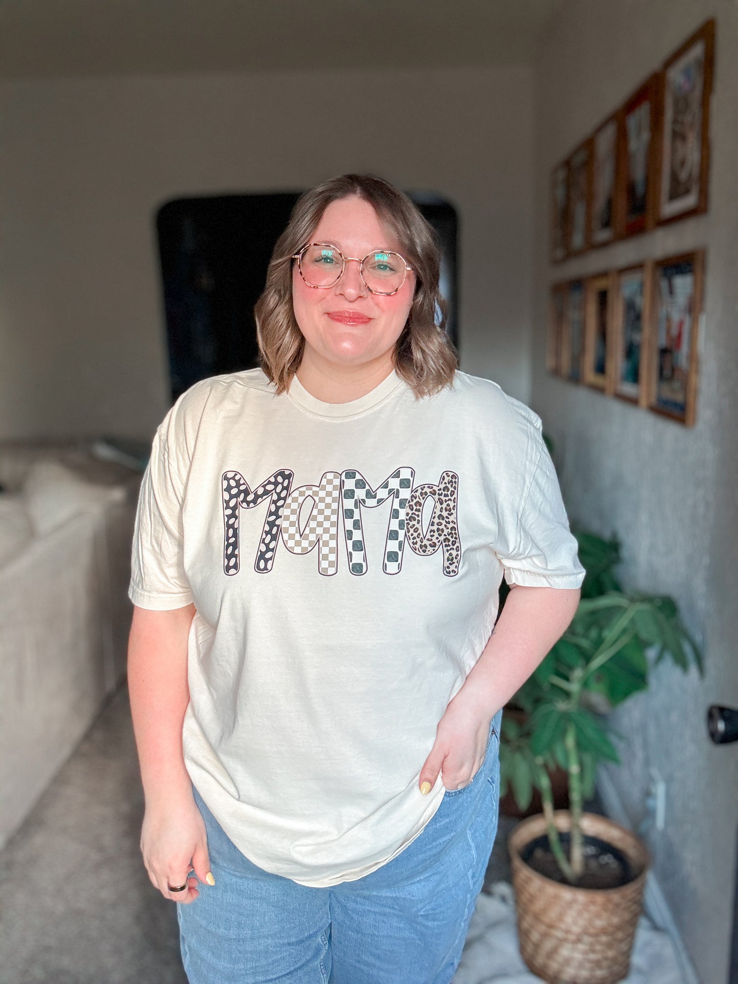 Neutral Patterns Mama T-Shirt