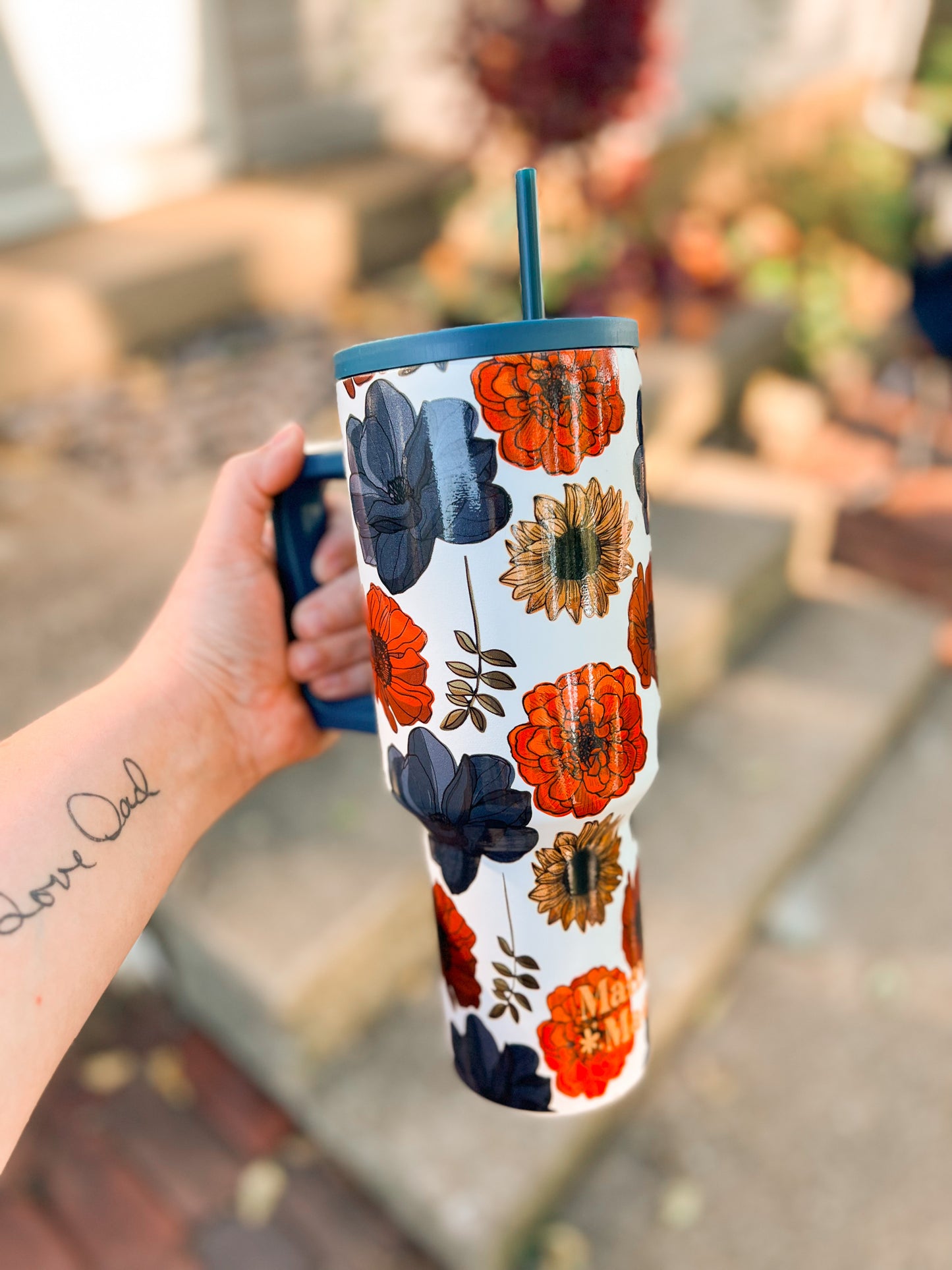 Fall Floral 40oz Sippers | Tumbler | Spill Proof