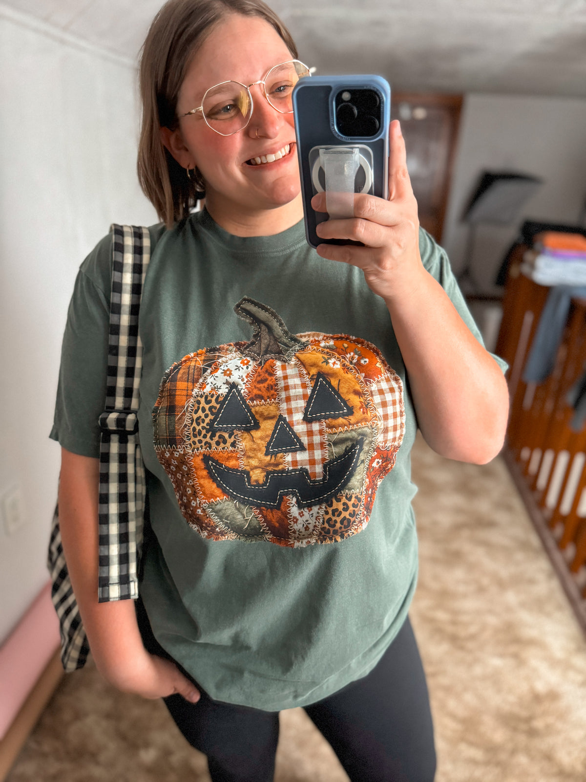 Faux Patchwork Pumpkin