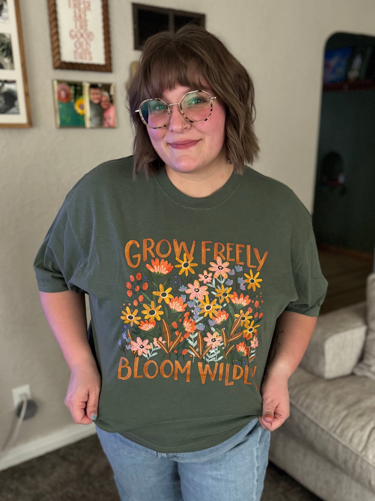 RTS Grow Freely Bloom Wildly Green Floral