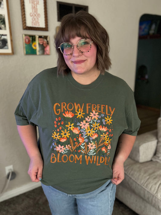 RTS Grow Freely Bloom Wildly Green Floral