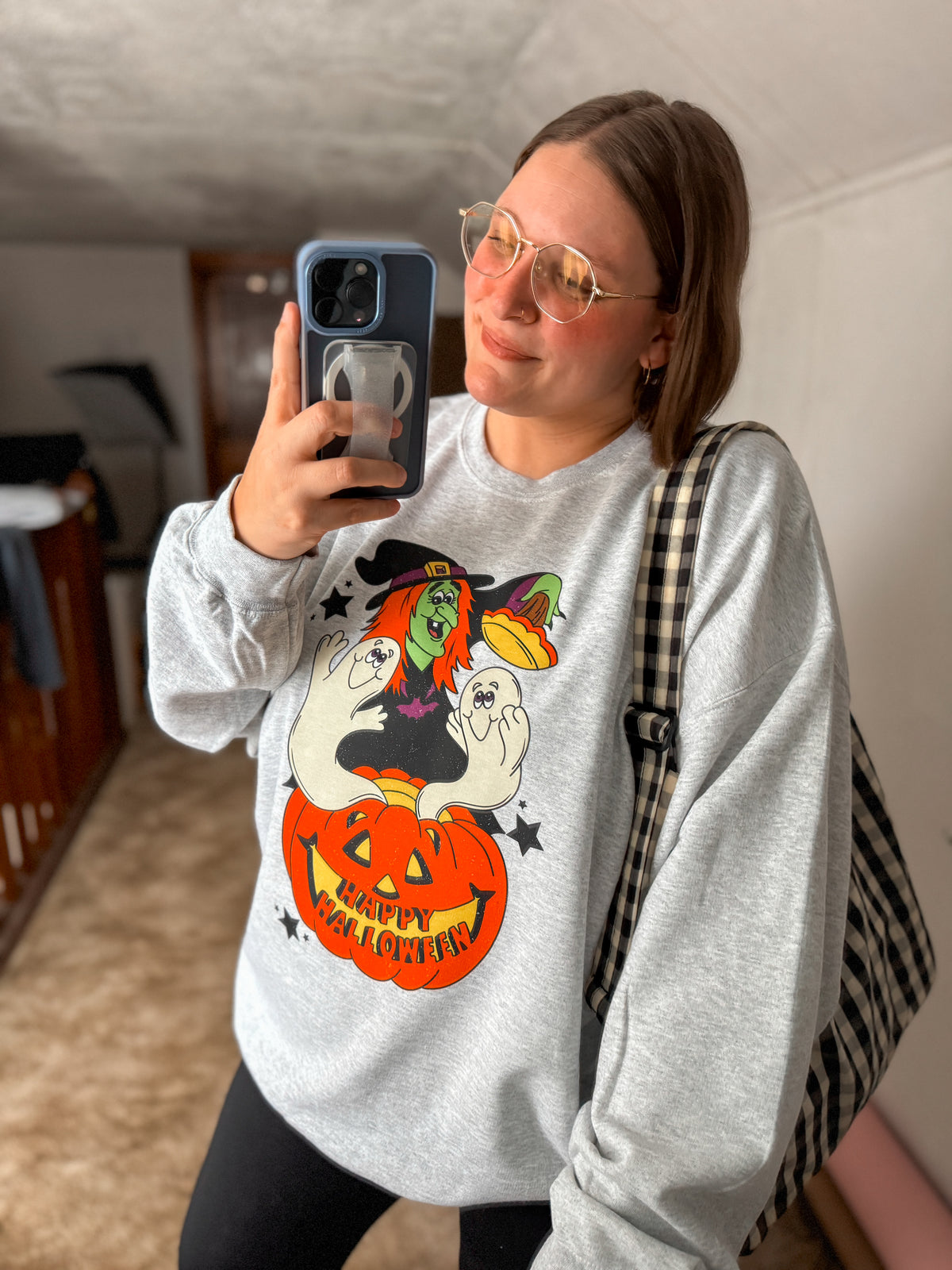 Vintage Witch Happy Halloween Pumpkin