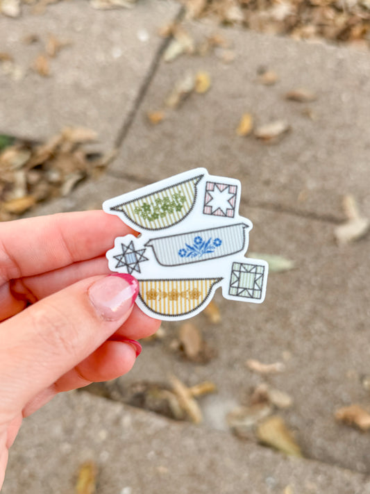 RTS Vintage Dishes Sticker