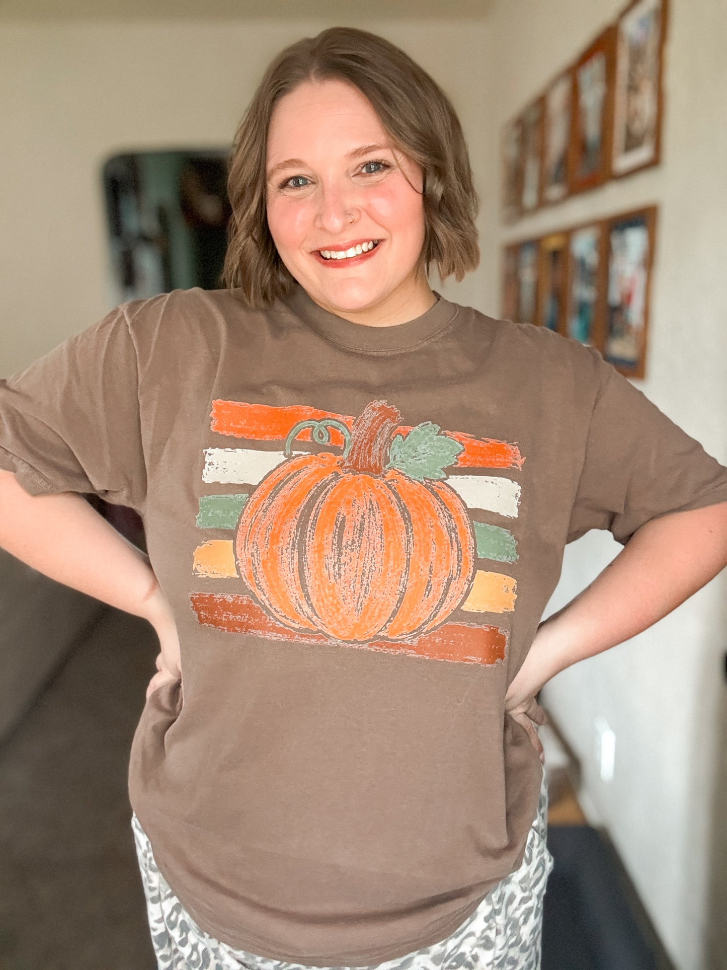 Distressed Pumpkin Brushstrokes