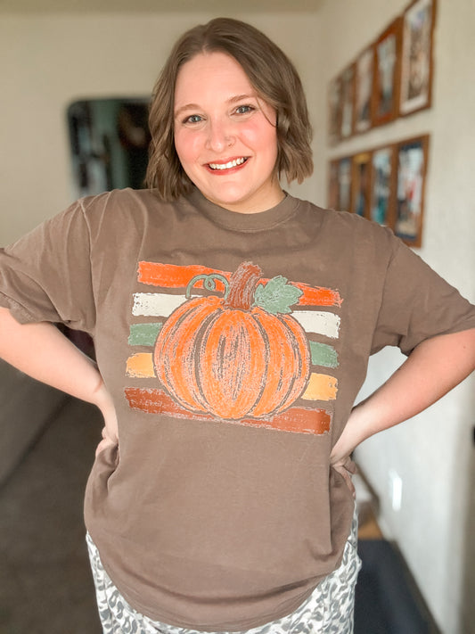 Distressed Pumpkin Brushstrokes