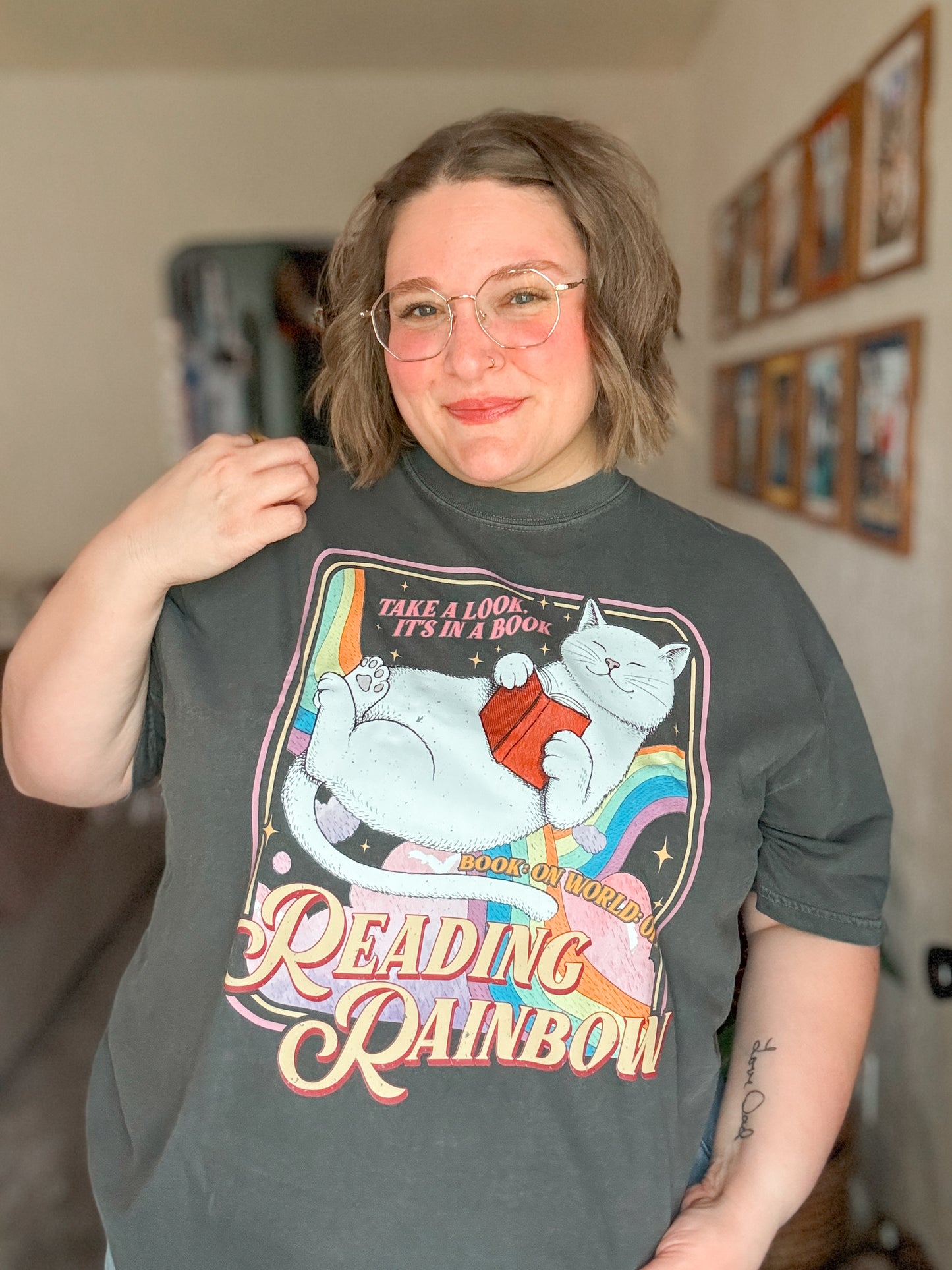 Reading Rainbow Cat T-Shirt