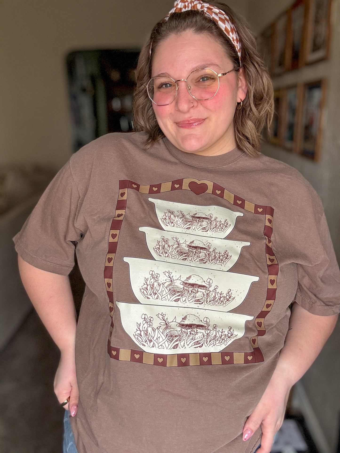 Forest Fancies Mushroom Vintage Bowls Tshirt