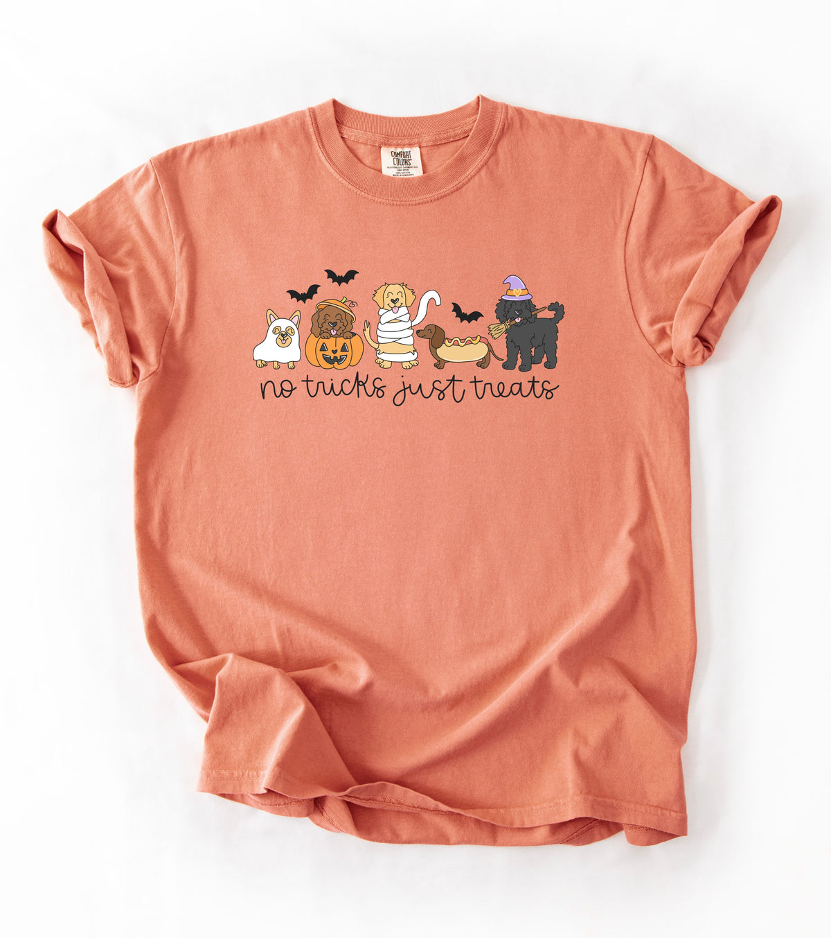 No Tricks Just Treats Dogs Pumpkin Halloween