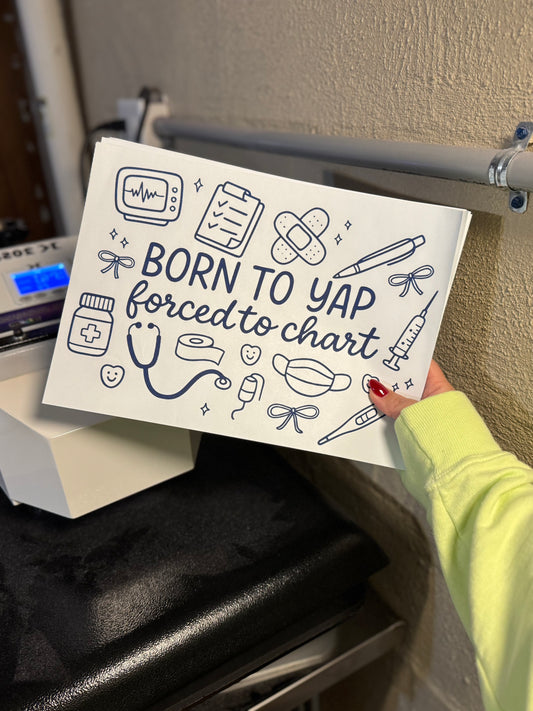 MYSTERY SHIRT COLOR - Born To Yap Forced To Chart
