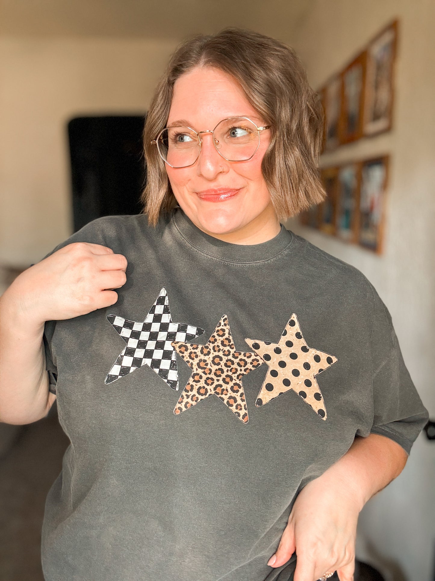 Patterned Stars | Leopard Checkered Polka Dot