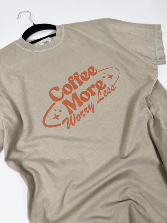 RTS Coffee More Worry Less Graphic Tee