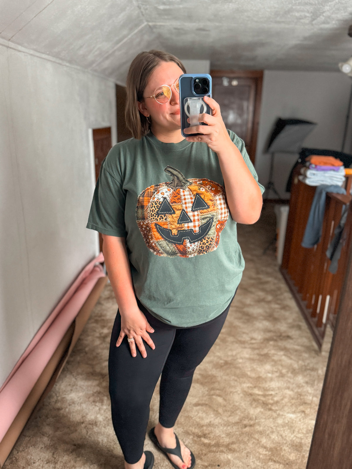 Faux Patchwork Pumpkin