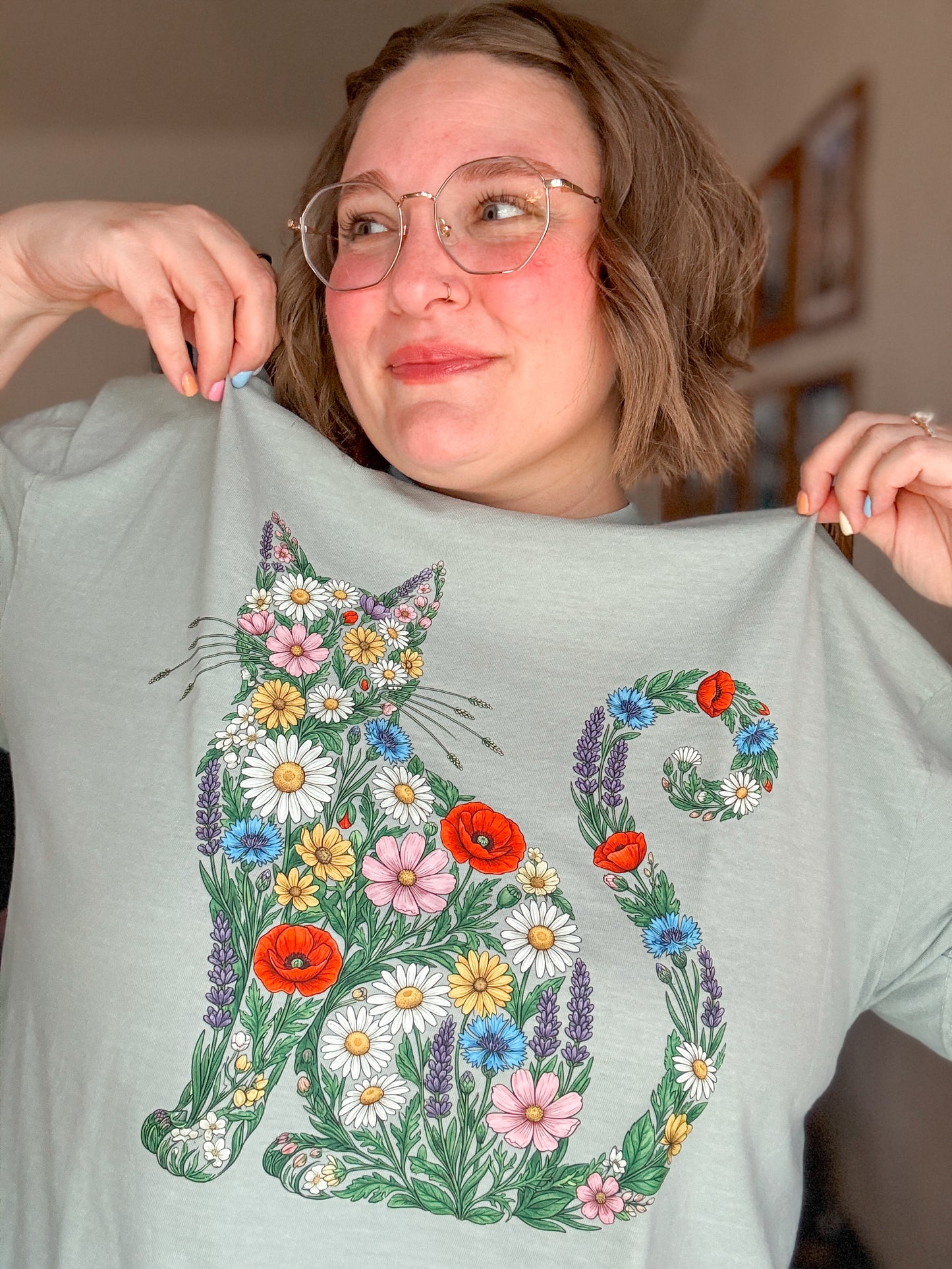 Wildflower Cat T-Shirt