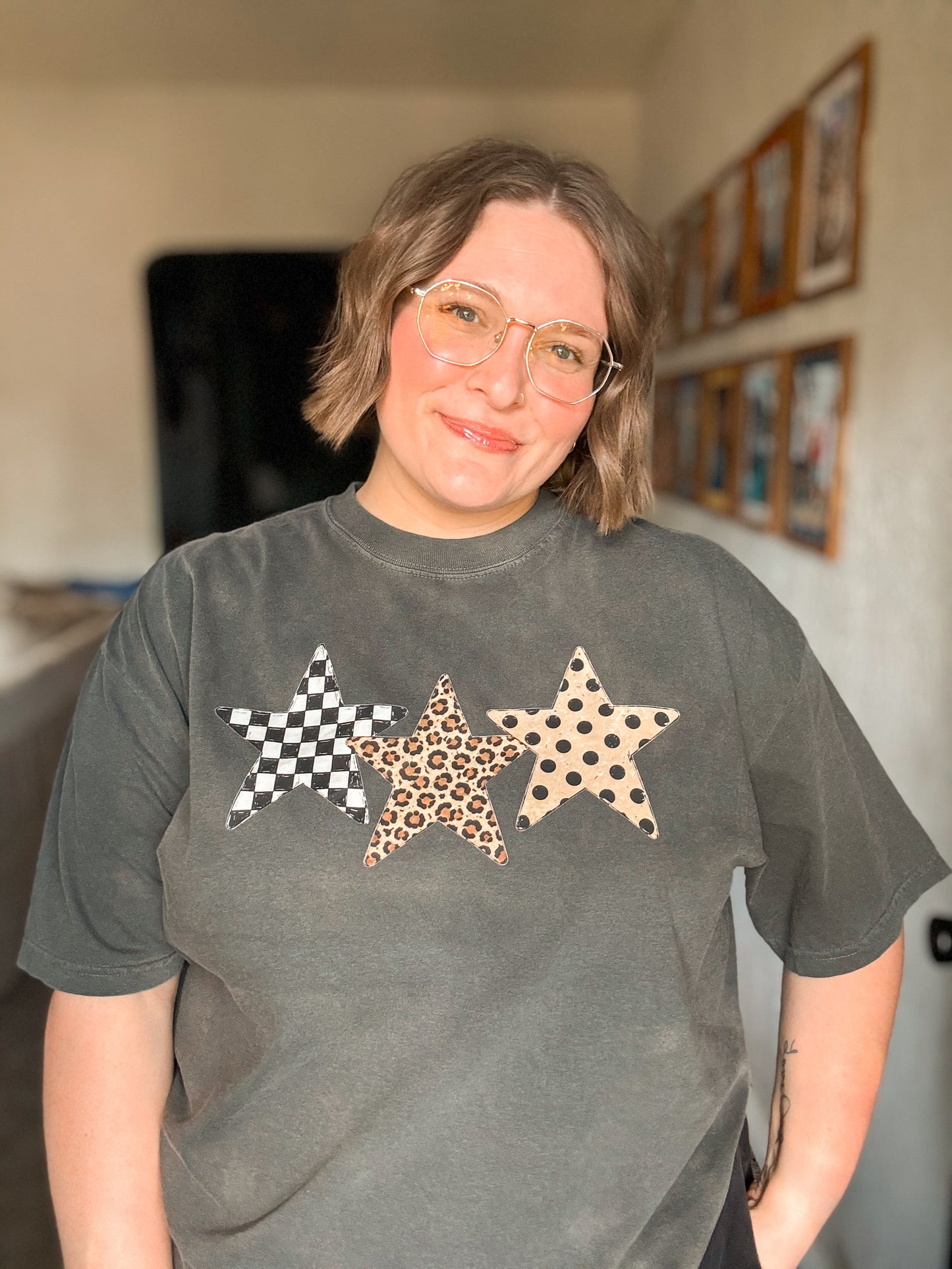 Patterned Stars | Leopard Checkered Polka Dot