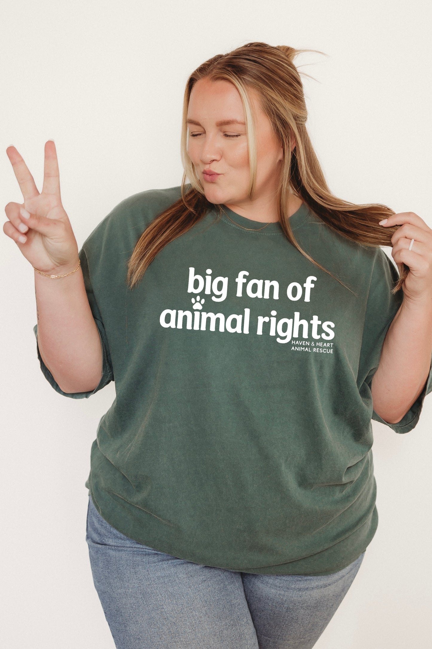 Big Fan Of Animal Rights T-Shirt | Haven & Heart Animal Rescue Fundraiser