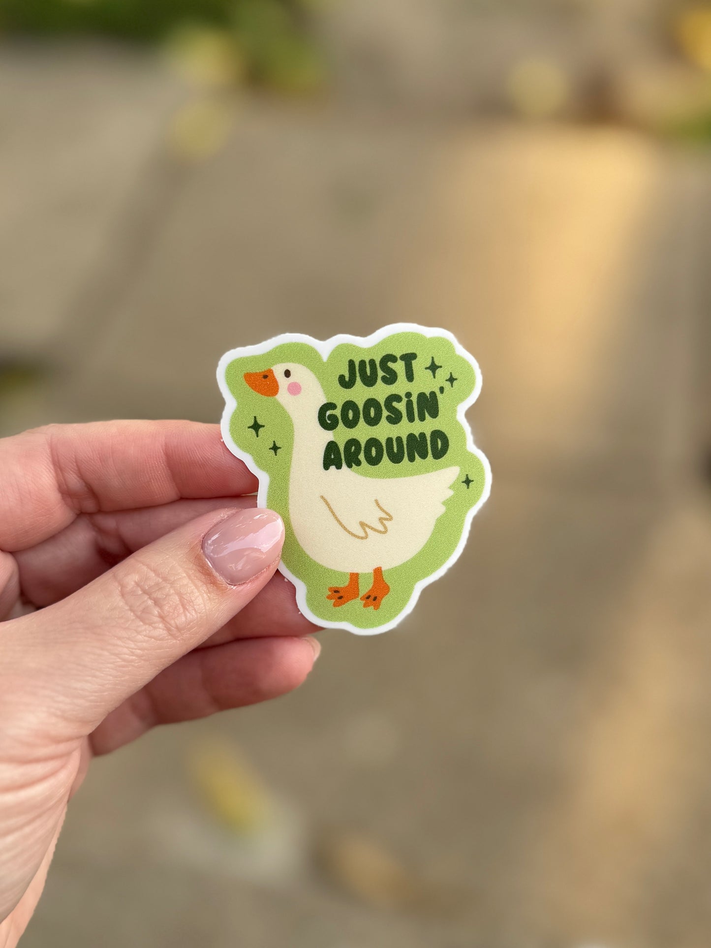 RTS GREEN Just Goosin’ Around Goose Sticker