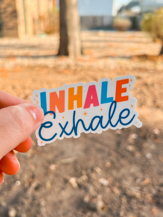 Inhale Exhale Vinyl Sticker | Decal