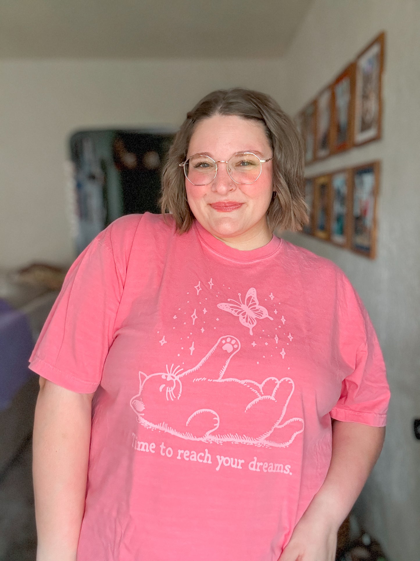 Time To Reach Your Dreams Cat T-Shirt