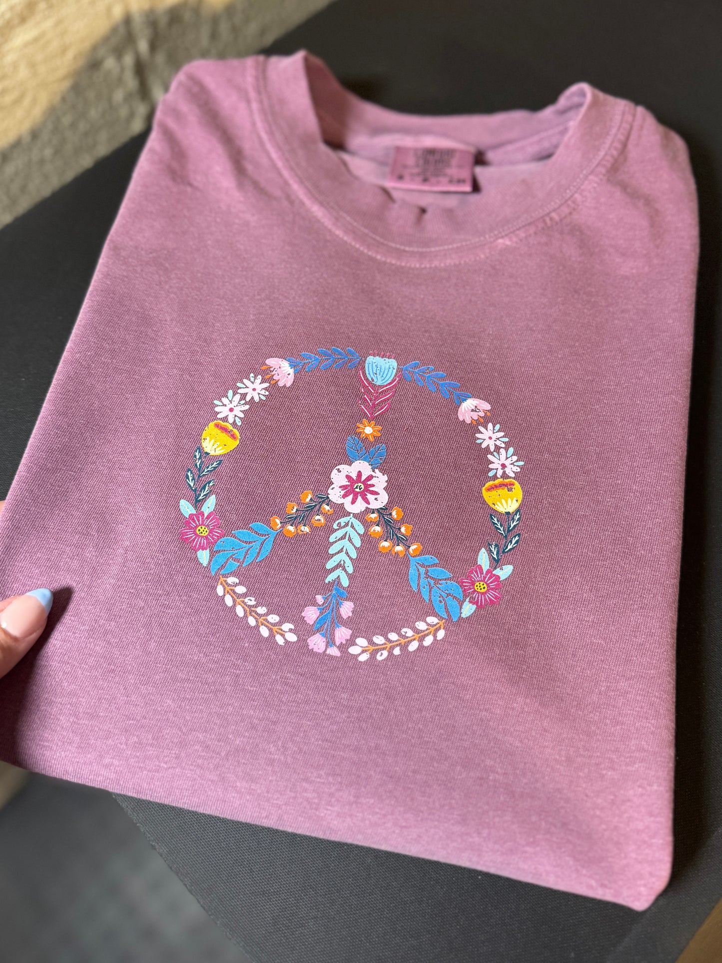 Floral Peace Sign T-Shirt