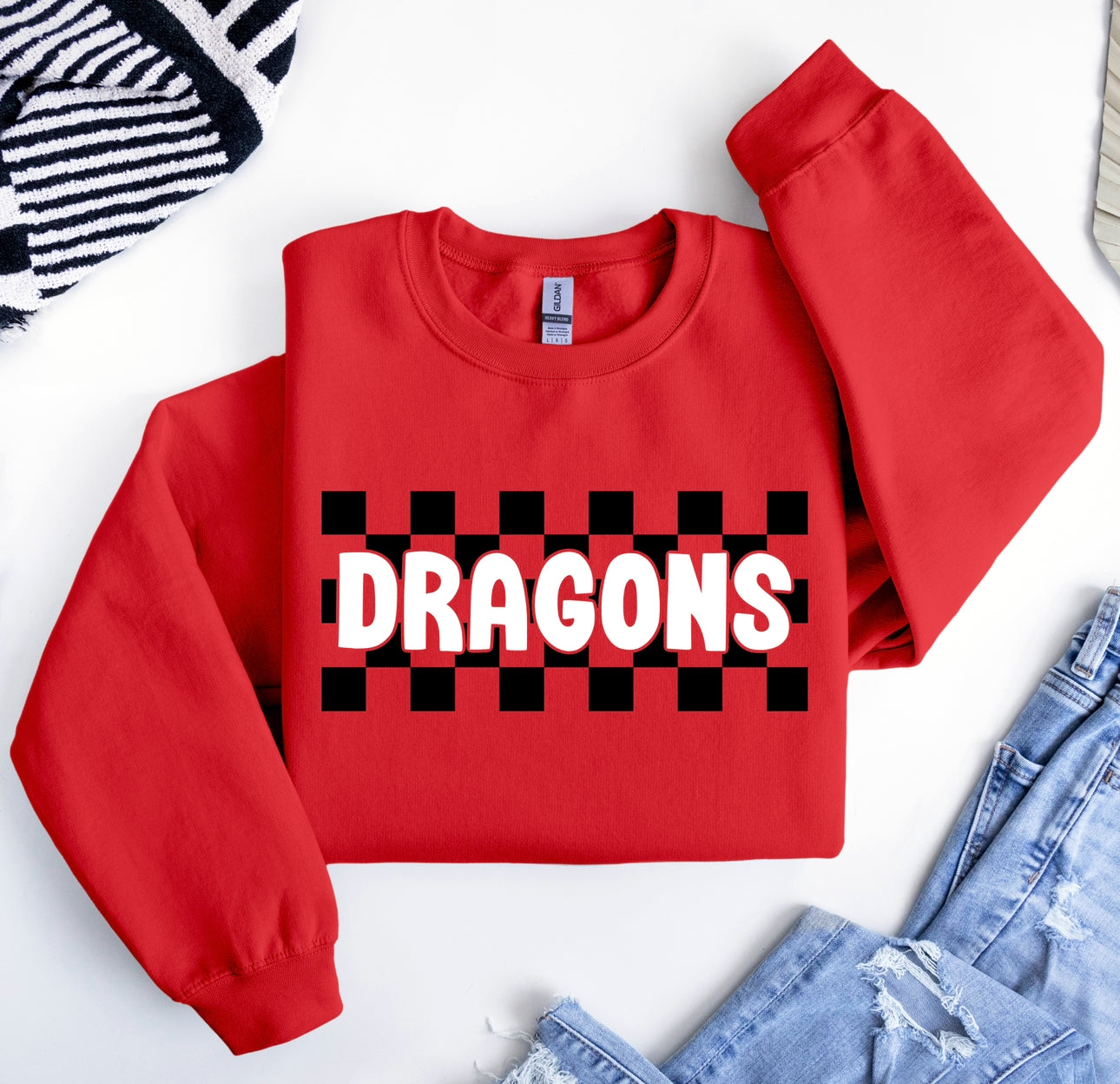 Dragons Checkered Sweatshirt