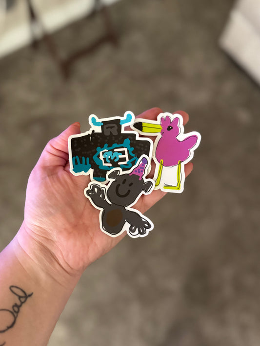 RTS Made By Skyler Character Stickers | Set of 3