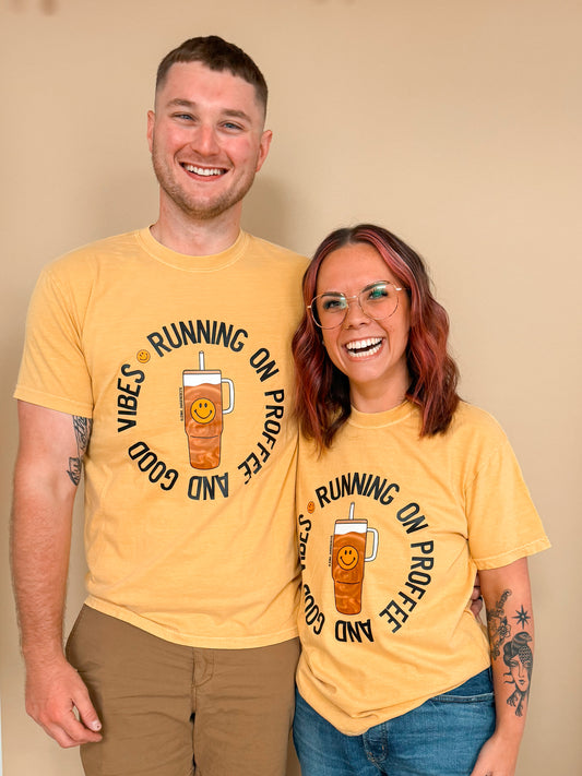 Running On Proffee And Good Vibes Graphic Tee