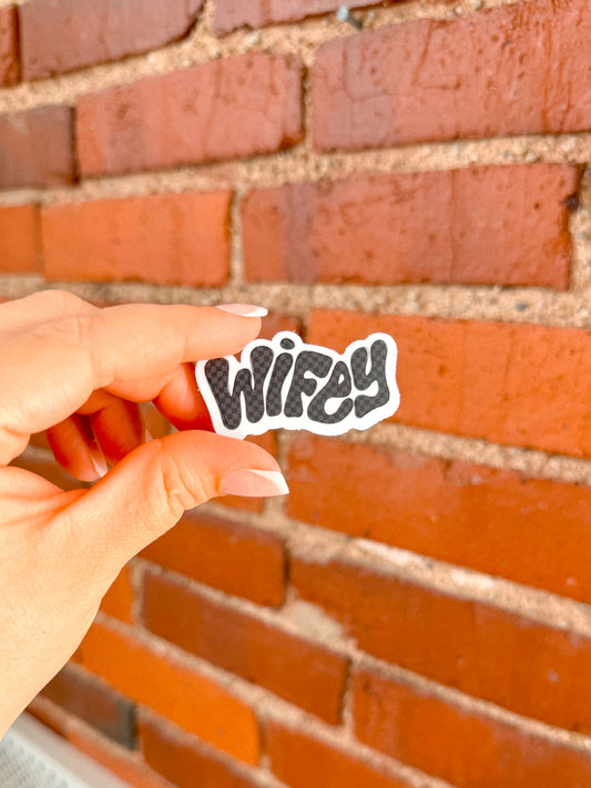 RTS Wifey Checkered Vinyl Sticker | Decal